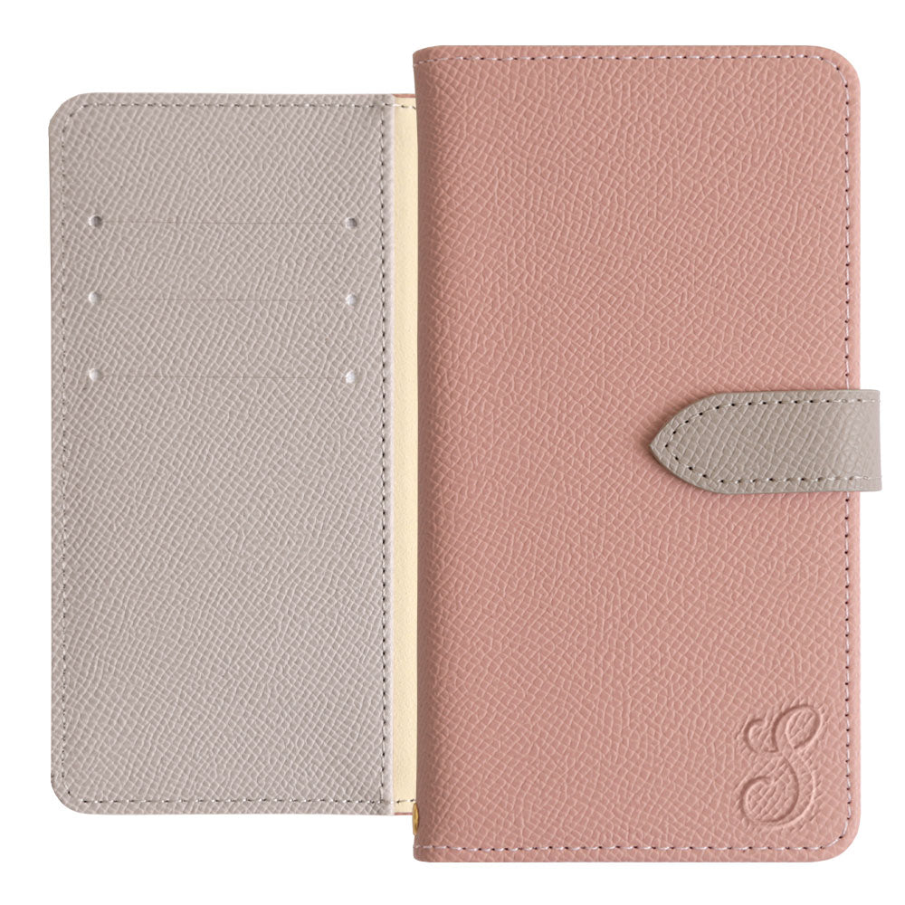 Vegan Leather Bicolor Initial Notebook Case (with Belt) Galaxy Series