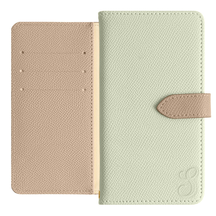 Vegan Leather Bicolor Initial Notebook Case (with Belt) Galaxy Series