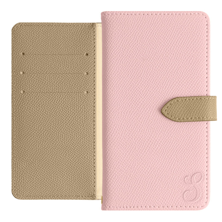 Vegan Leather Bicolor Initial Notebook Case (with Belt) AQUOS Series