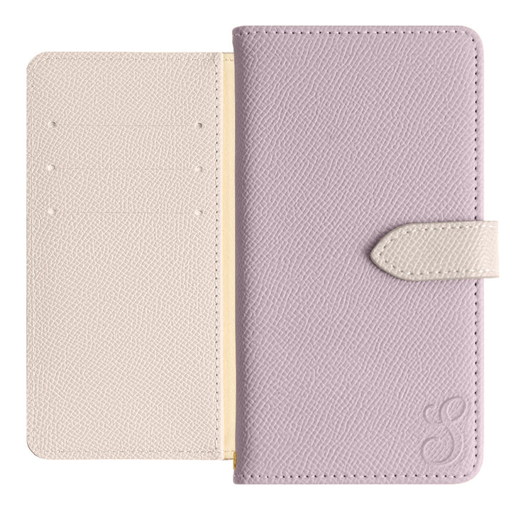 Vegan Leather Bicolor Initial Notebook Case (with Belt) Galaxy Series