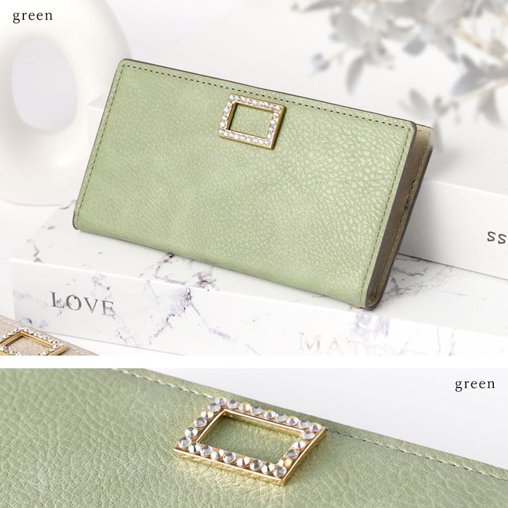 Vegan leather smoky color stand function stone square deco notebook-style case AQUOS series