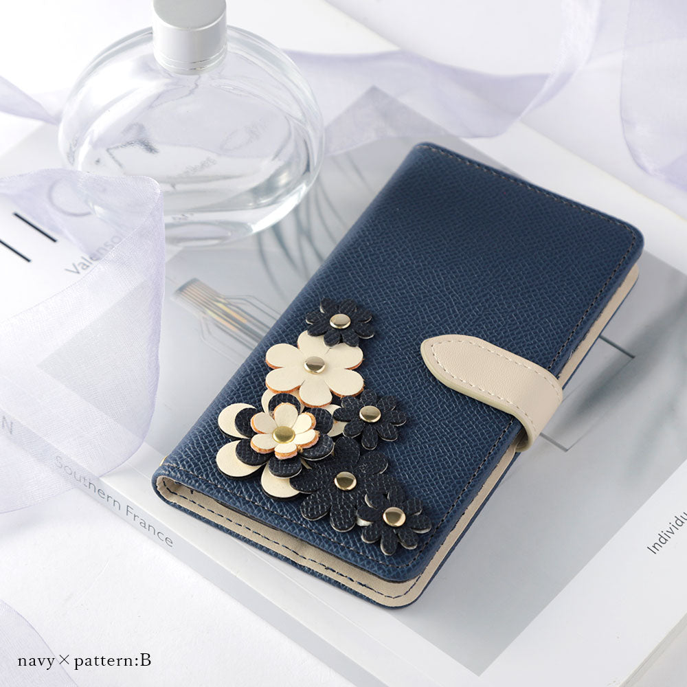 Étui portefeuille à motif floral bicolore en cuir végan avec fonction support et ceinture (avec ceinture) pour la série Google Pixel