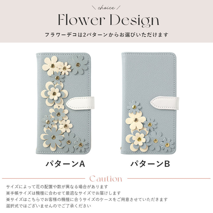 Étui portefeuille à motif floral bicolore en cuir végan avec fonction support (avec ceinture)