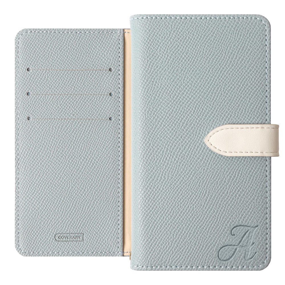 Vegan leather belt bicolor stand function initial notebook-style case (with belt) AQUOS series