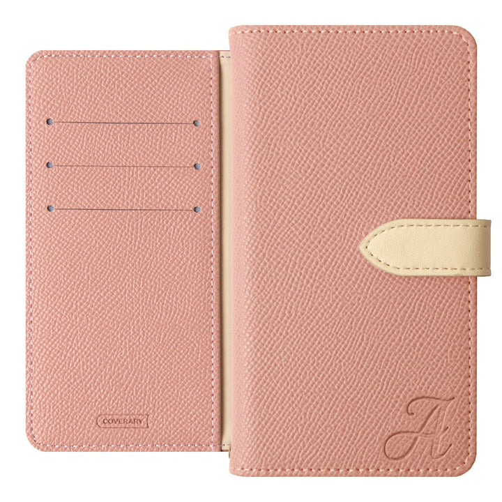 Vegan leather belt bicolor stand function initial notebook-style case (with belt) AQUOS series