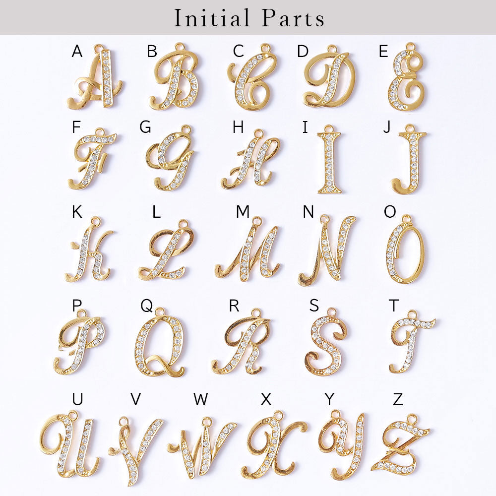 Étui portefeuille avec initiales décorées et miroir matelassé (avec ceinture)