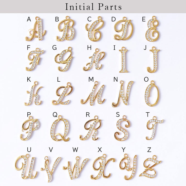 Étui portefeuille avec initiales décorées et miroir matelassé (avec ceinture)