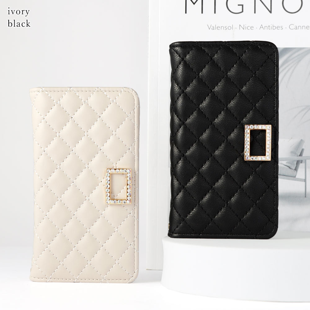 Quilted Stone Square Deco Wallet Case with Mirror for Google Pixel Series