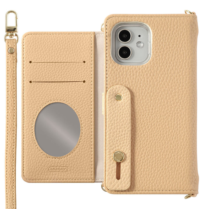 Vegan leather dusty color finger belt & strap attached notebook-style case (with belt) for Google Pixel series