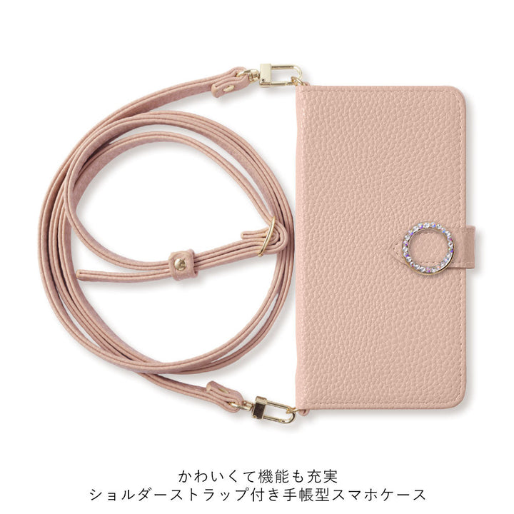 Vegan leather dusty color round stone strap attached notebook-style case (with belt) for Google Pixel series