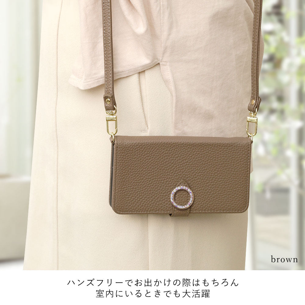 Vegan leather dusty color round stone strap attached notebook-style case (with belt) for Google Pixel series