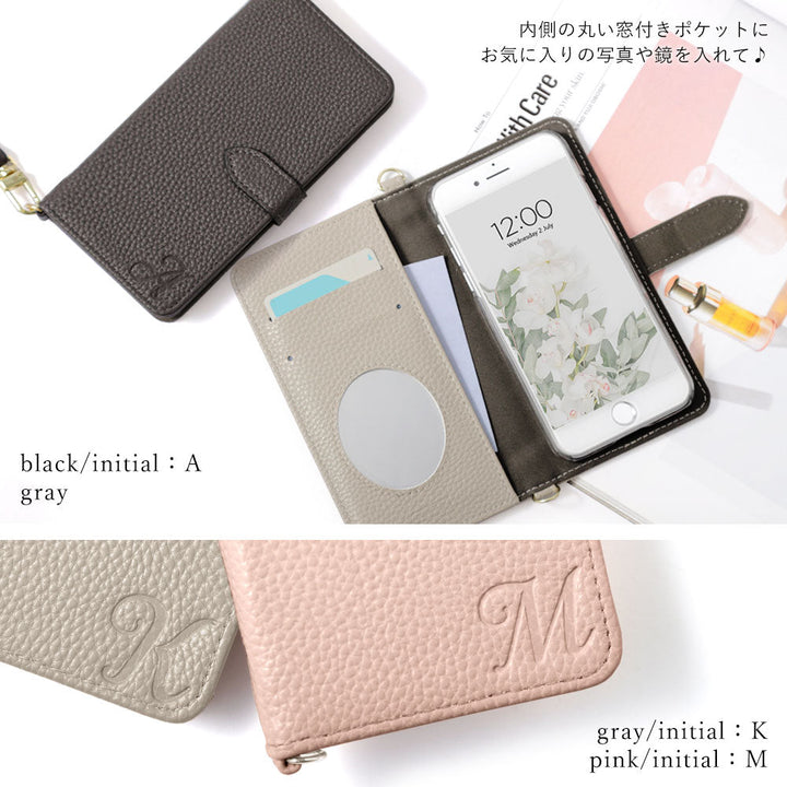 Vegan leather dusty color initial strap attached notebook-style case (with belt) for Google Pixel series