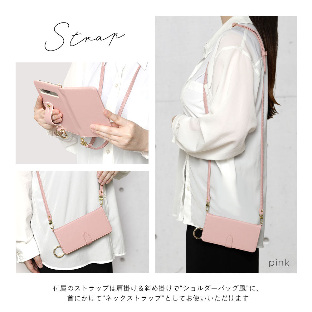 Étui portefeuille avec ceinture à main et bandoulière en cuir végan pastel terne (avec ceinture) pour la série Google Pixel