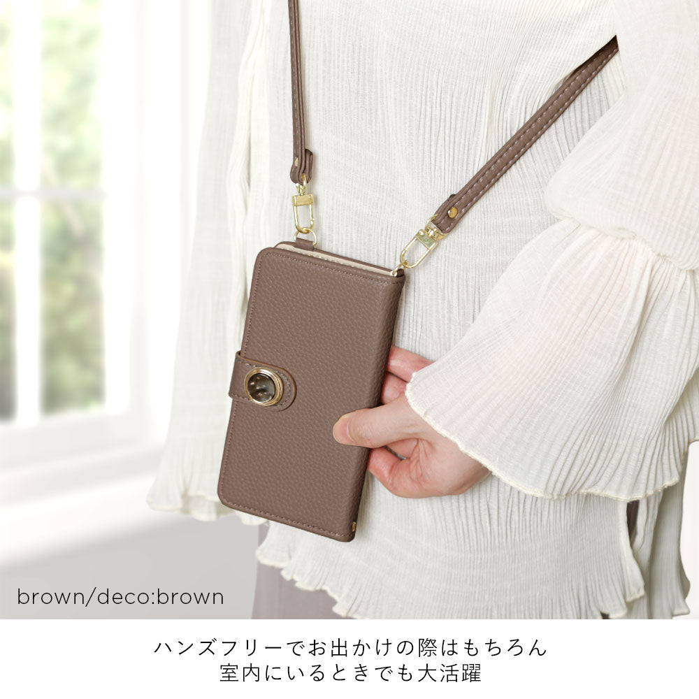 Étui portefeuille avec fonction support en cuir végan, motif marbré rond, avec bandoulière (avec ceinture)