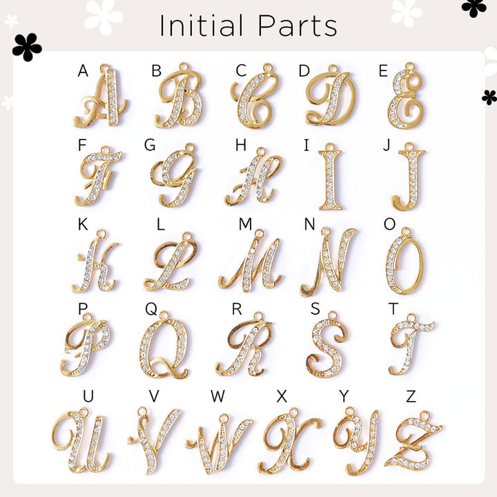 ヴィーガンレザー スモーキーカラー スタンド機能 ポーチ＆ショルダーストラップ付き フラワーイニシャルチャーム 手帳型ケース（ベルトあり）Galaxyシリーズ