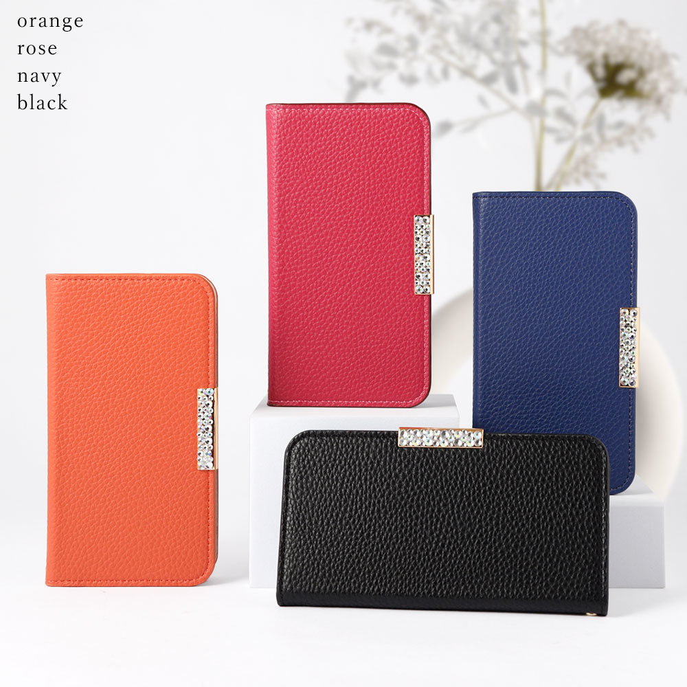 Vegan leather textured simple leather-style stone frame decoration stand function notebook-style case Galaxy series