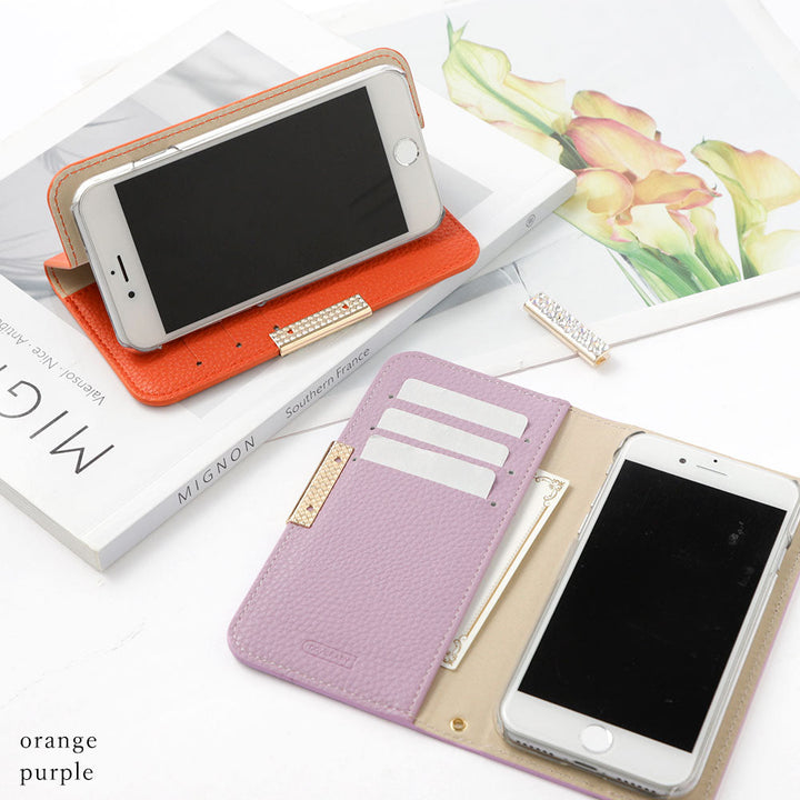 Vegan leather textured simple leather-style stone frame decoration stand function notebook-style case Galaxy series