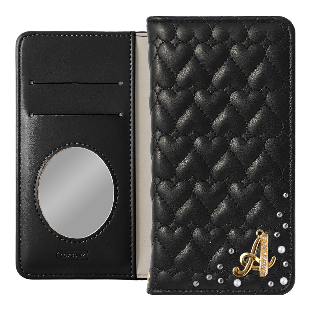 Étui portefeuille avec miroir, décoré d&