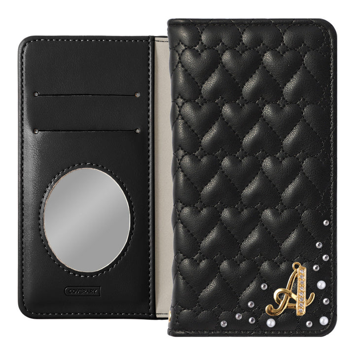 Étui portefeuille avec miroir, décoré d&