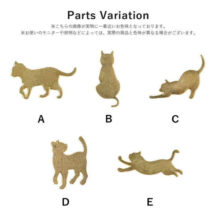 Vegan Leather Simple Gold Cat Decoration Wallet Case for Xperia Series