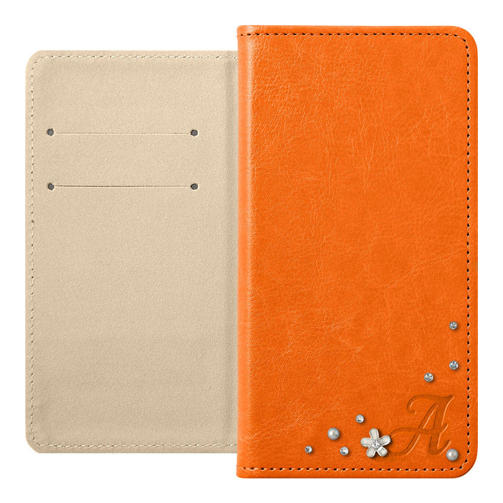 Vegan leather simple initial decoration stone notebook-style case
