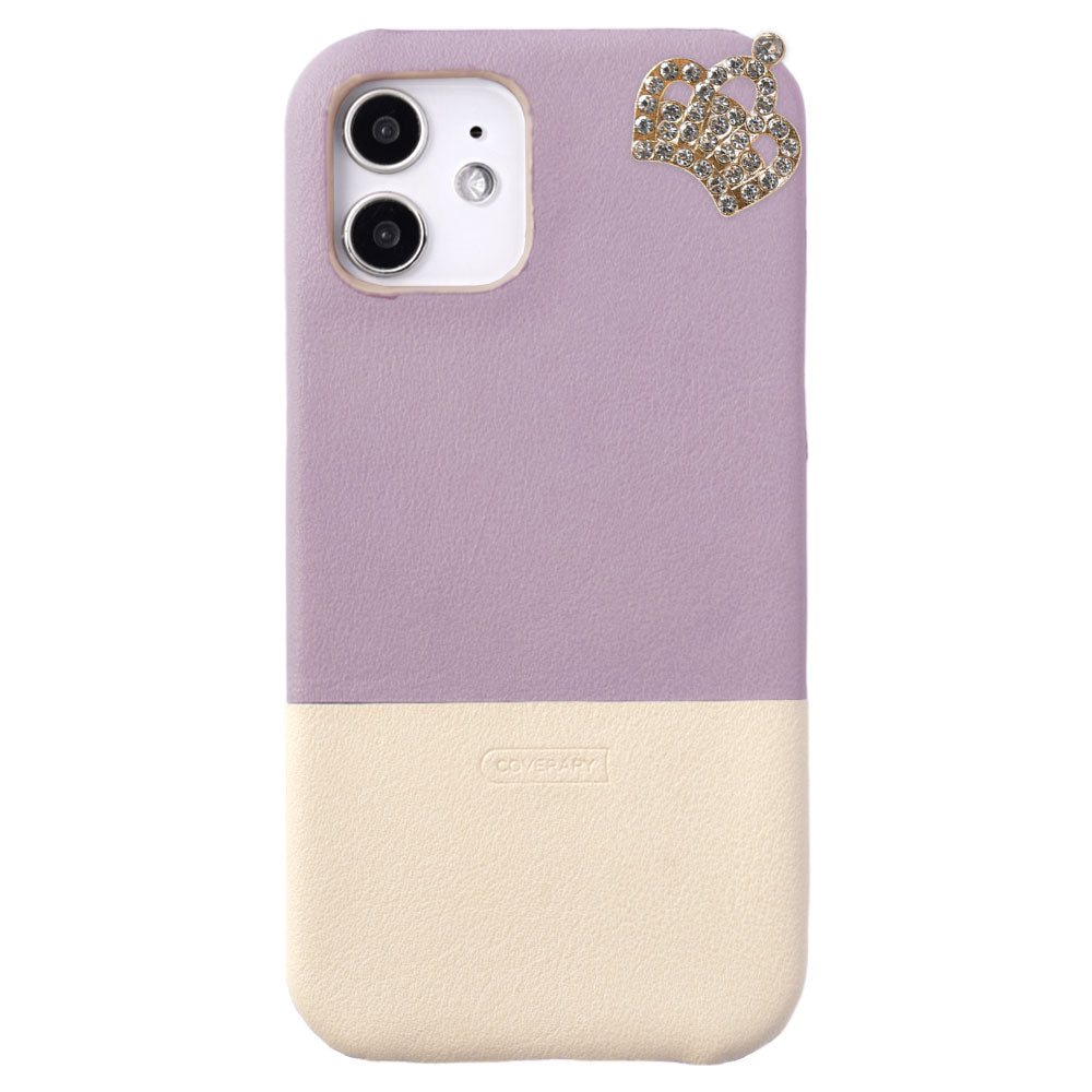 Cuir végan couleur terne bicolore point de coin 1 coque arrière