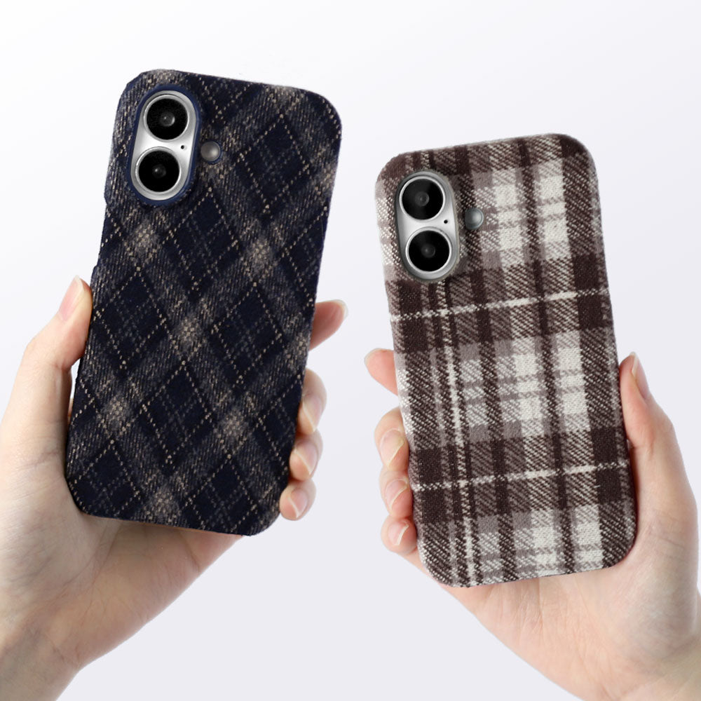 Coque arrière à motif à carreaux textile pour la série AQUOS