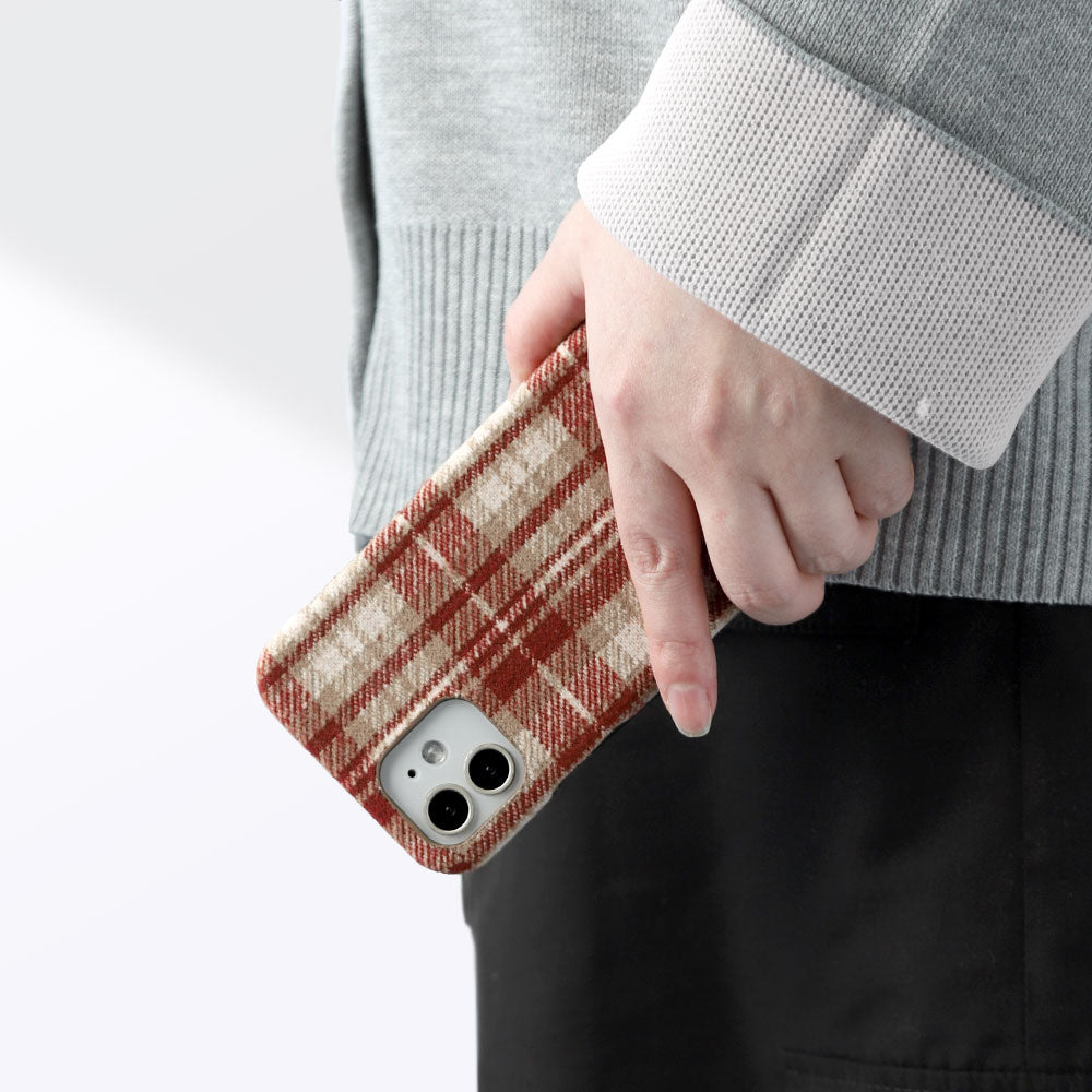 Coque arrière à motif à carreaux textile pour la série AQUOS
