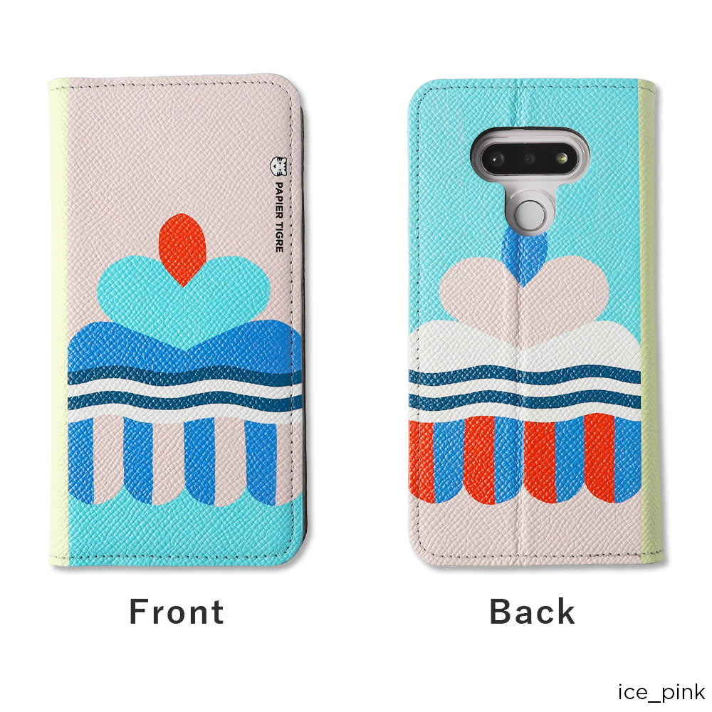 PAPIER TIGRE ICE PINK Étui portefeuille en cuir véritable