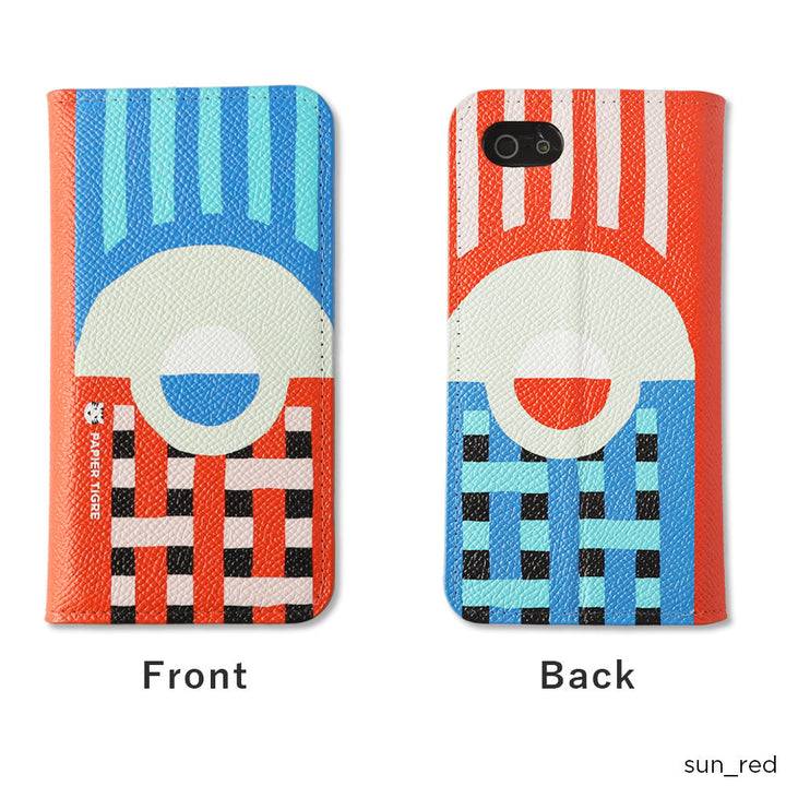 PAPIER TIGRE ICE PINK Étui portefeuille en cuir véritable