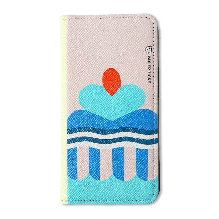 PAPIER TIGRE ICE PINK Étui portefeuille en cuir véritable