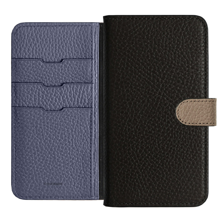 Genuine Leather 32 Colors Italian Shrink Leather Triple Color Notebook-Style Case (With Belt) Xperia Series