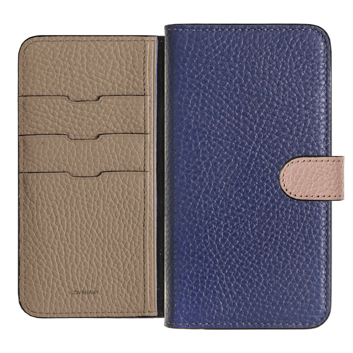 Genuine Leather 32 Colors Italian Shrink Leather Triple Color Notebook-Style Case (With Belt) Xperia Series
