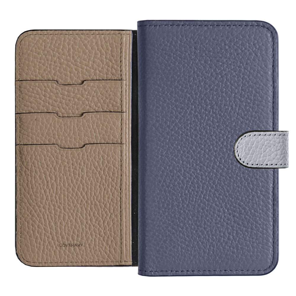 Genuine Leather 32 Colors Italian Shrink Leather Triple Color Notebook-Style Case (With Belt) Xperia Series