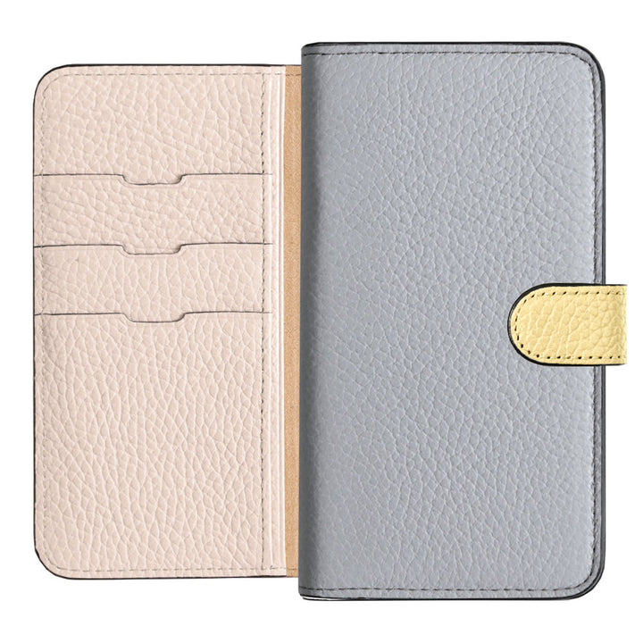 Genuine Leather 32 Colors Italian Shrink Leather Triple Color Notebook-Style Case (With Belt) Xperia Series