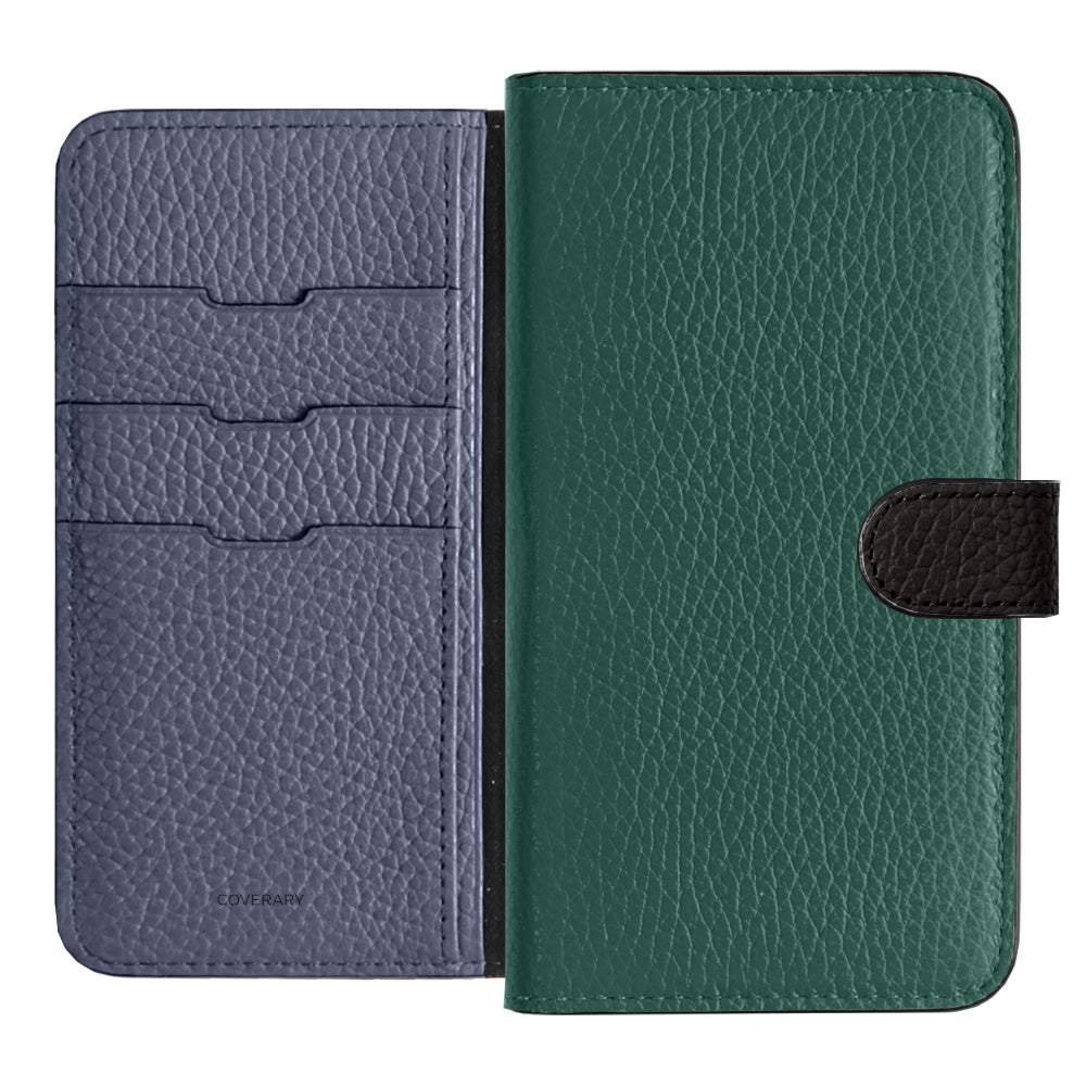 Genuine Leather 32 Colors Italian Shrink Leather Triple Color Notebook-Style Case (With Belt) Xperia Series