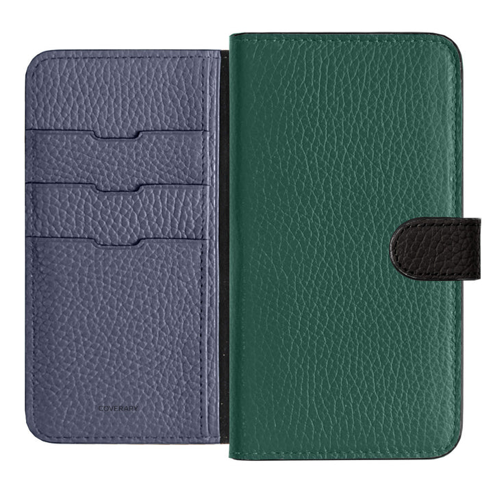 Genuine Leather 32 Colors Italian Shrink Leather Triple Color Notebook-Style Case (With Belt) Xperia Series