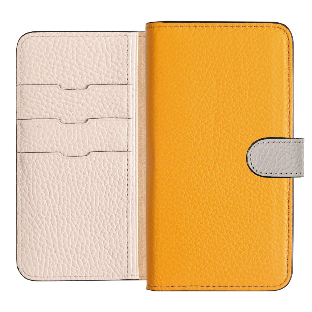 Genuine Leather 32 Colors Italian Shrink Leather Triple Color Notebook-Style Case (With Belt) Xperia Series