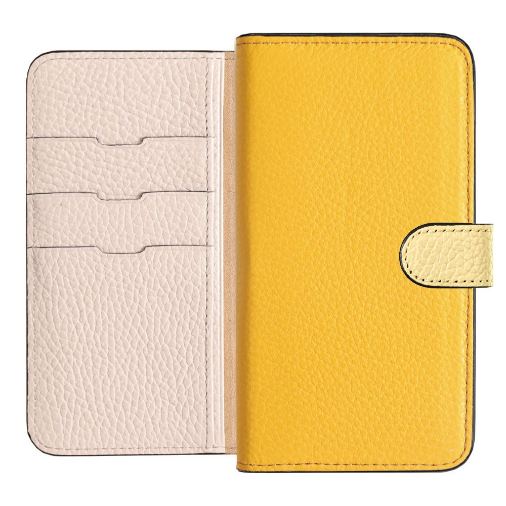 Genuine Leather 32 Colors Italian Shrink Leather Triple Color Notebook-Style Case (With Belt) Xperia Series