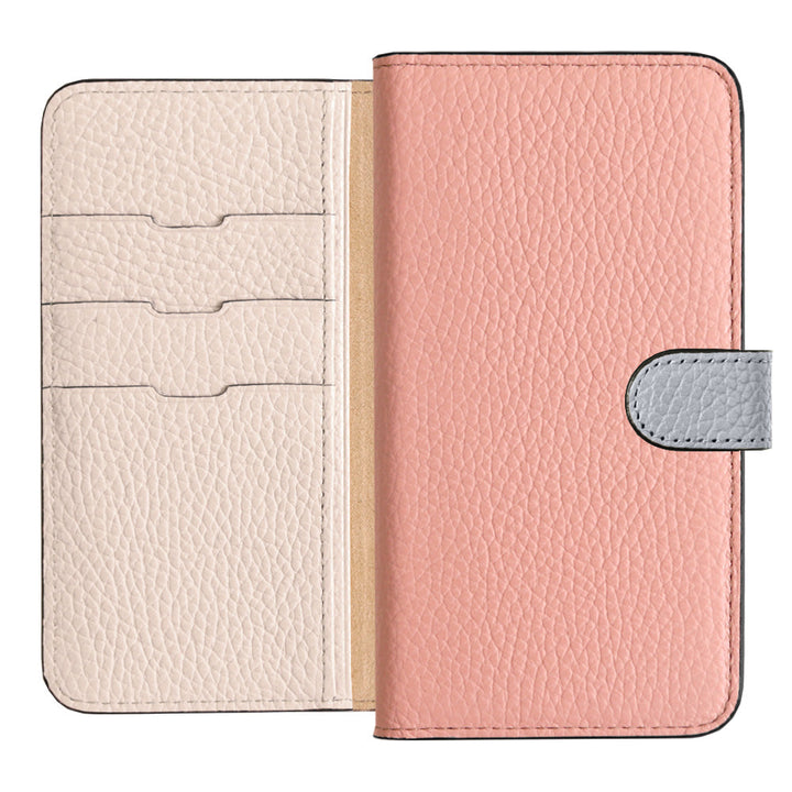 Genuine Leather 32 Colors Italian Shrink Leather Triple Color Notebook-Style Case (With Belt) Xperia Series