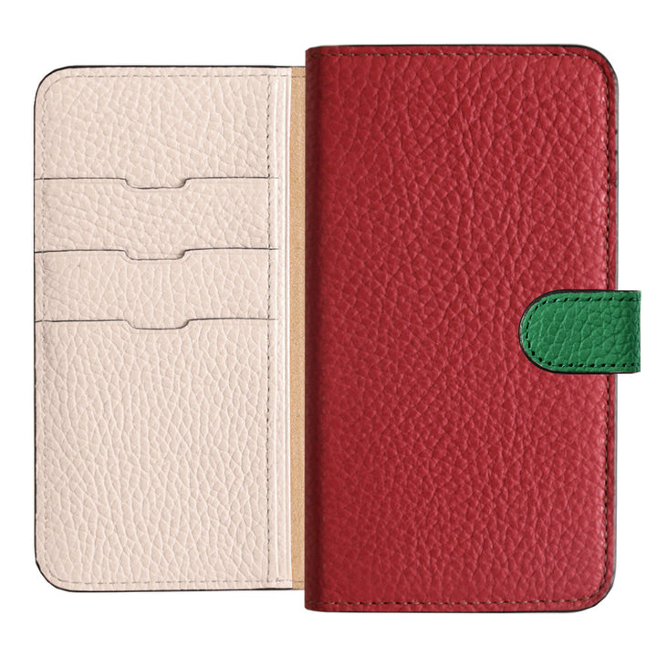Genuine Leather 32 Colors Italian Shrink Leather Triple Color Notebook-Style Case (With Belt) Xperia Series