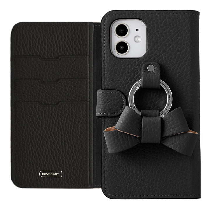 本革 32色 イタリアンシュリンクレザー リボンスマホリング付き 手帳型ケース（ベルトあり）AQUOSシリーズ