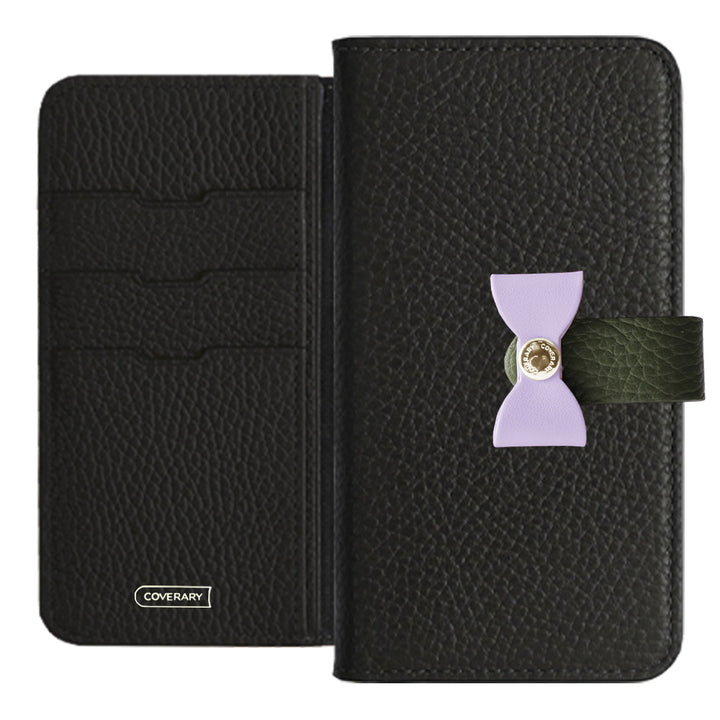 本革 32色 イタリアンシュリンクレザー 4wayベルト＆リボンデコ 手帳型ケース