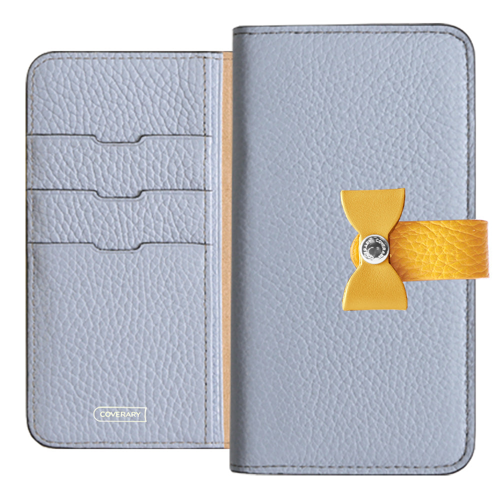 Cuir véritable 32 couleurs cuir italien grainé ceinture 4 voies & décoration ruban étui portefeuille série Xperia