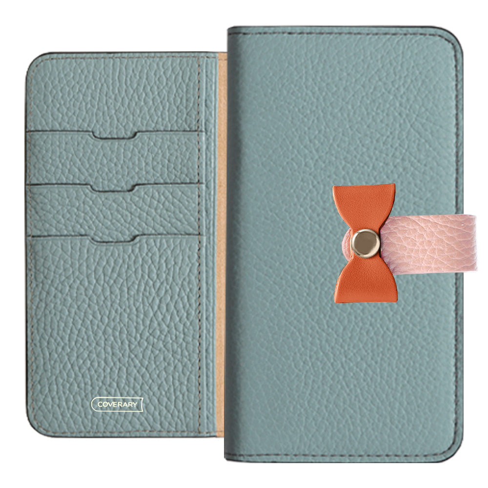 Cuir véritable 32 couleurs cuir italien grainé ceinture 3-en-1 et décoration ruban étui portefeuille pour la série Google Pixel