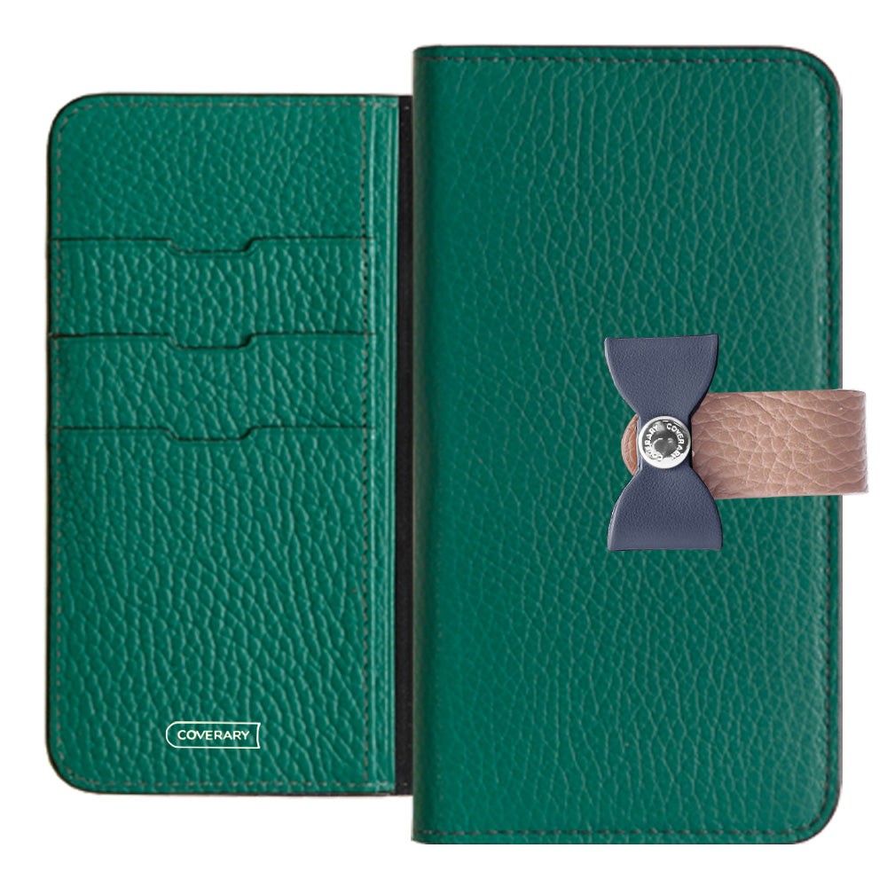 Cuir véritable 32 couleurs cuir italien grainé ceinture 4 voies & décoration ruban étui portefeuille série Xperia