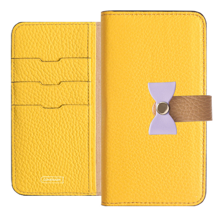 Cuir véritable 32 couleurs cuir italien grainé ceinture 3-en-1 et décoration ruban étui portefeuille pour la série Google Pixel