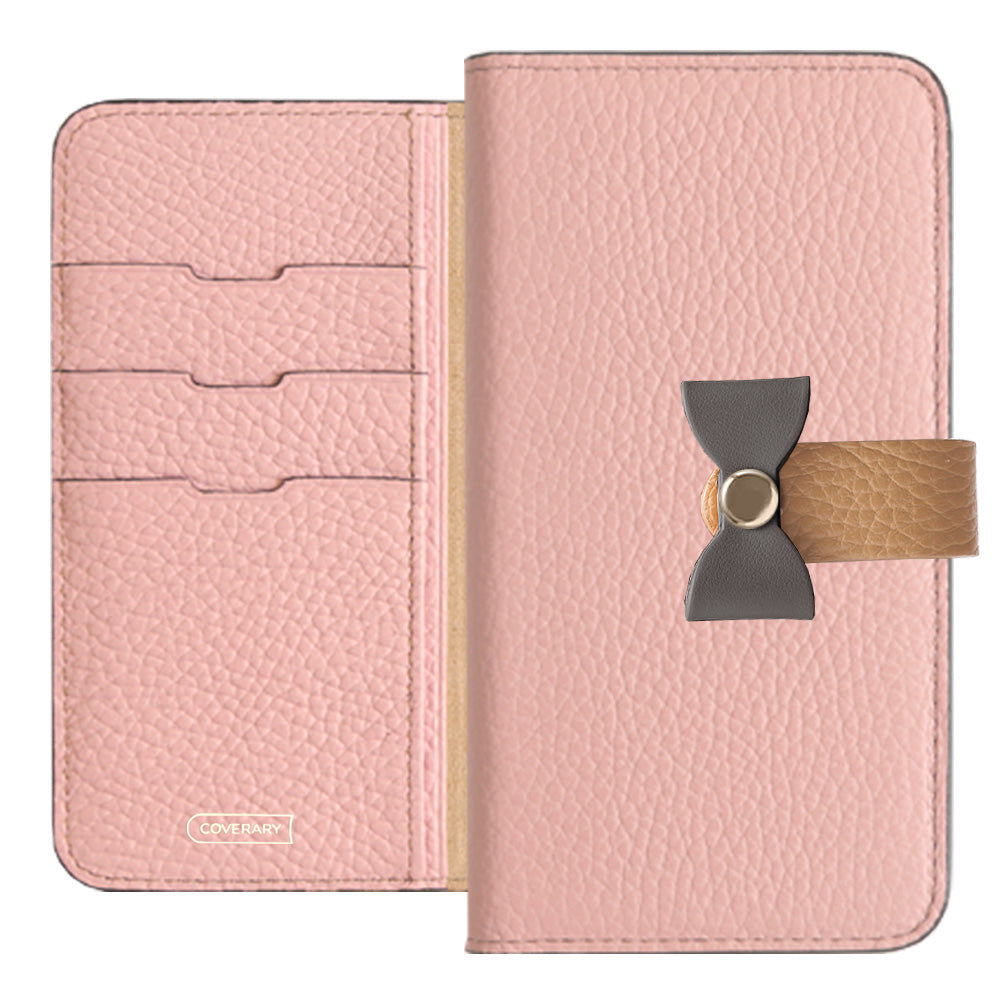 Cuir véritable 32 couleurs cuir italien grainé ceinture 3-en-1 et décoration ruban étui portefeuille pour série iPhone