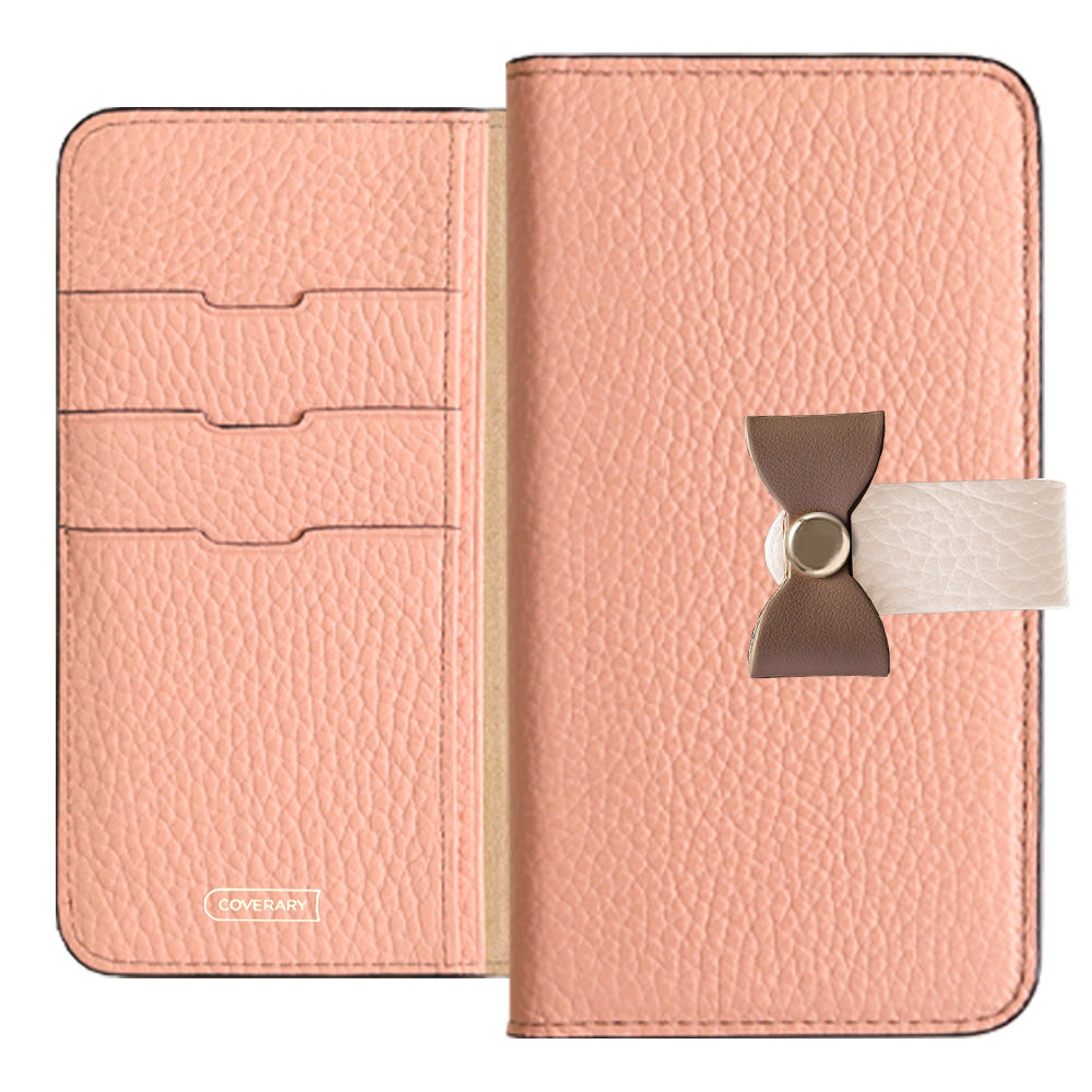 Cuir véritable 32 couleurs cuir italien grainé ceinture 3-en-1 et décoration ruban étui portefeuille pour série iPhone