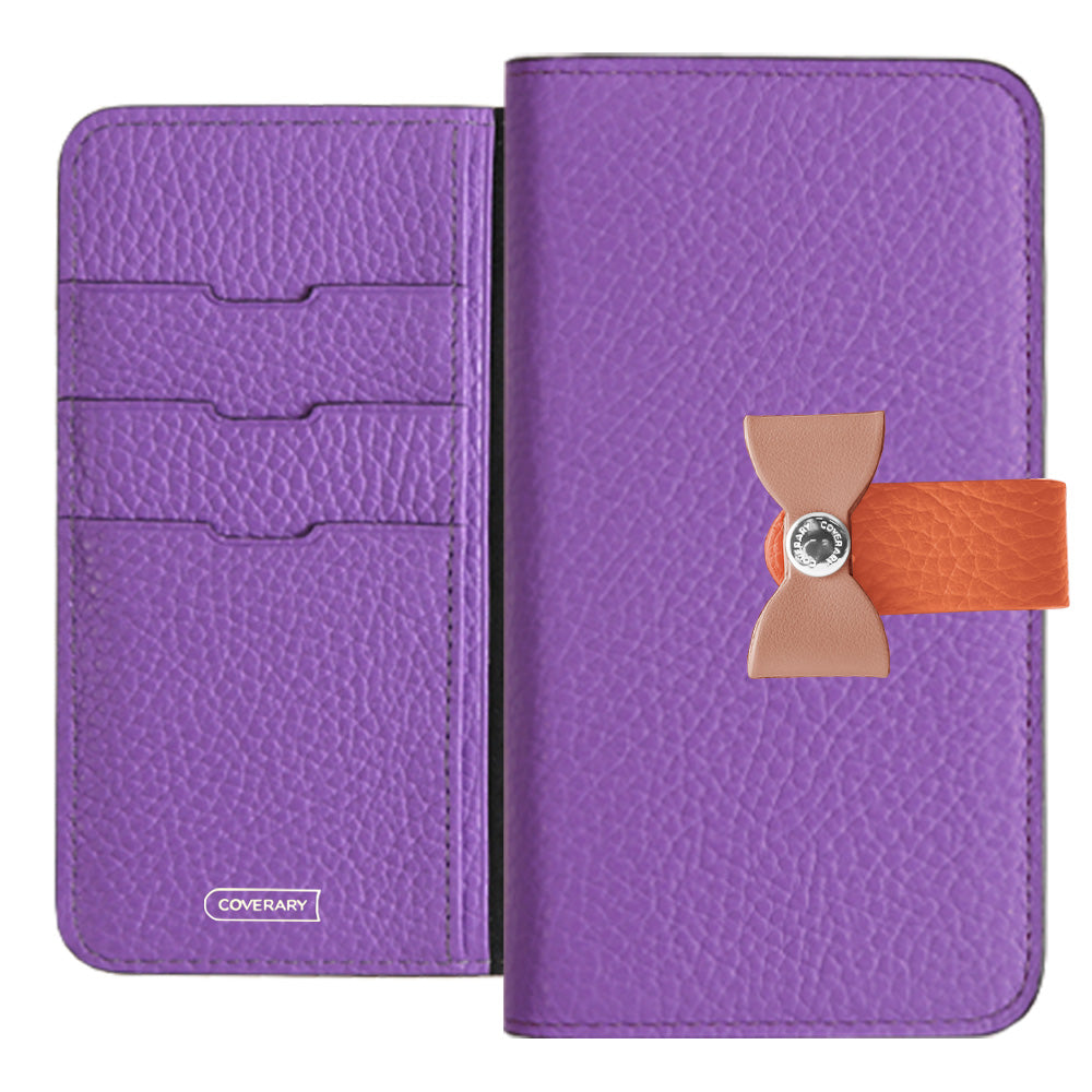 Genuine leather 32 colors Italian shrink leather 4-way belt & ribbon decoration notebook-style case Google Pixel series